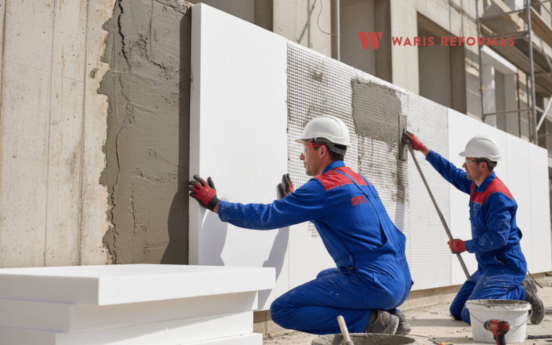 instalacion aislamiento termico fachada sistema SATE mejora eficiencia energetica