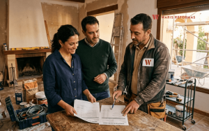 pareja revisando presupuesto reforma integral vivienda madrid